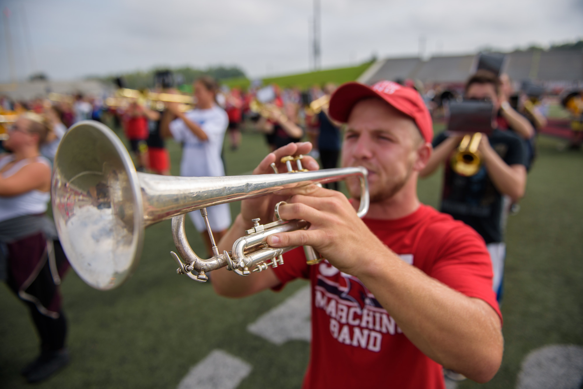 SVSU Marching Band practice